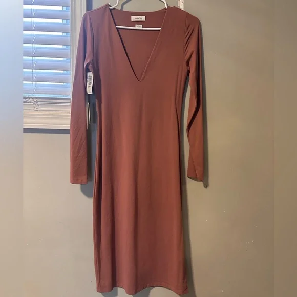 Aritzia Dresses | Aritzia Babaton Saule Rouge Long Sleeve Dress | Color: Brown/Pink | Size: M | Pm-63260371's Closet Aritzia Dresses | Aritzia Babaton Saule Rouge Long Sleeve Dress | Color: Brown/Pink | Size: M | Pm-63260371's Closet